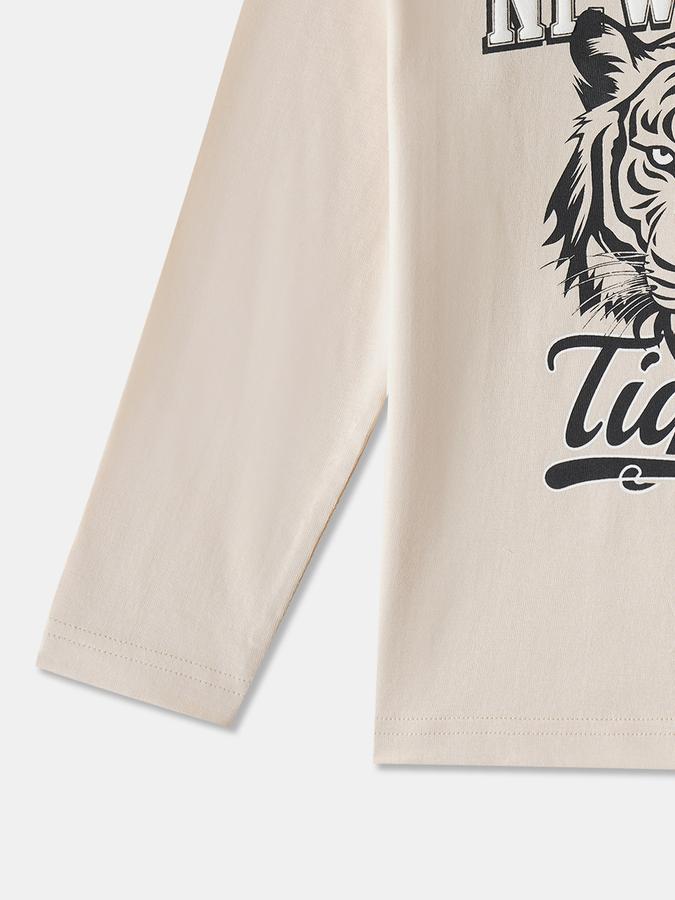 Boys Cotton Regular Fit Crew Neck Graphic T-shirt