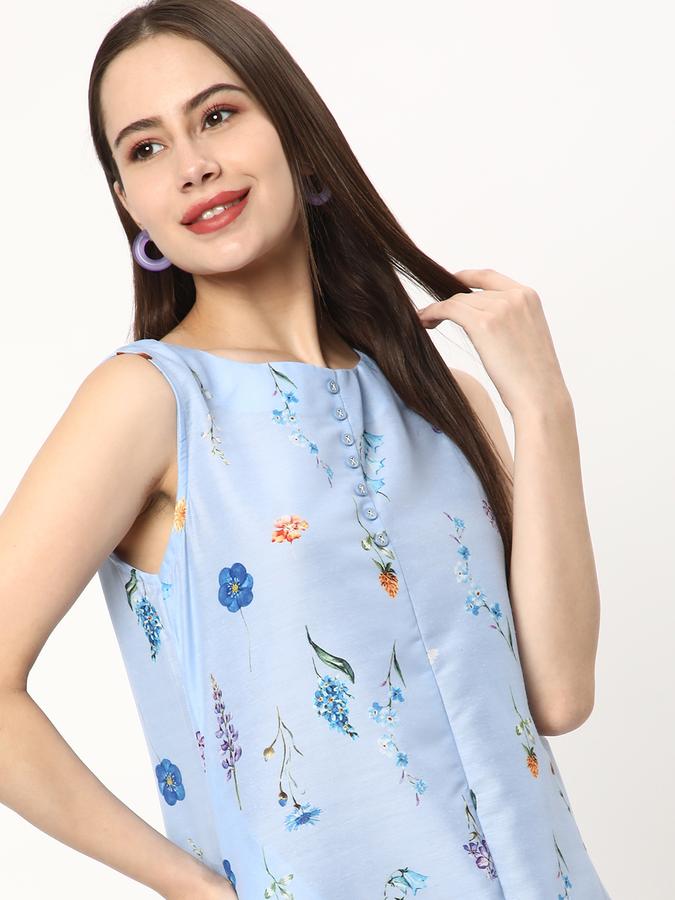 Women Polyester Printed Tiered Ethnic Dress