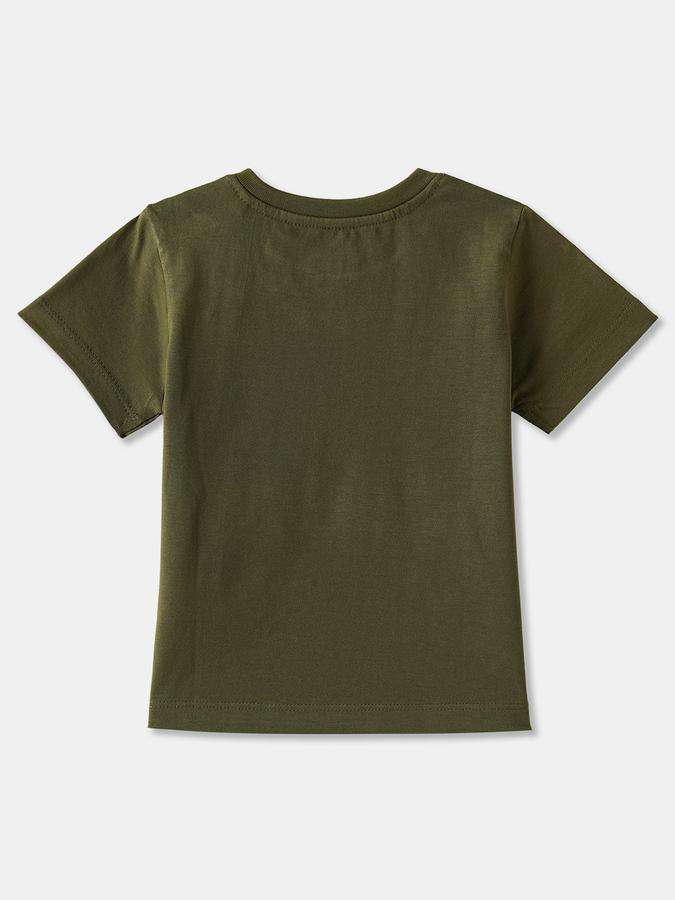 Boys Cotton Regular Fit Crew Neck Graphic T-shirt