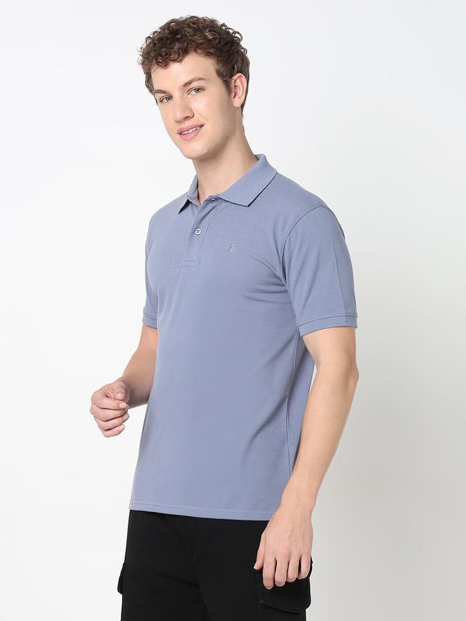Solid Polo T-Shirt with Short Sleeves image number 2