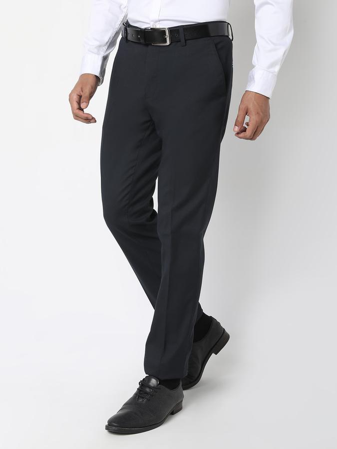 Men Flat-Front Slim Fit Trousers data-index=