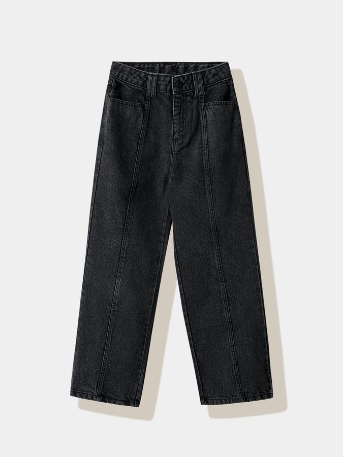 Girls Cotton Straight Fit Mid Rise Clean Hem Jeans