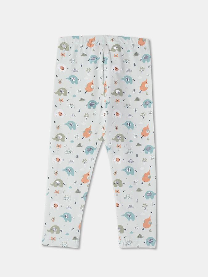 Girls Elephant Print Leggings image number 1
