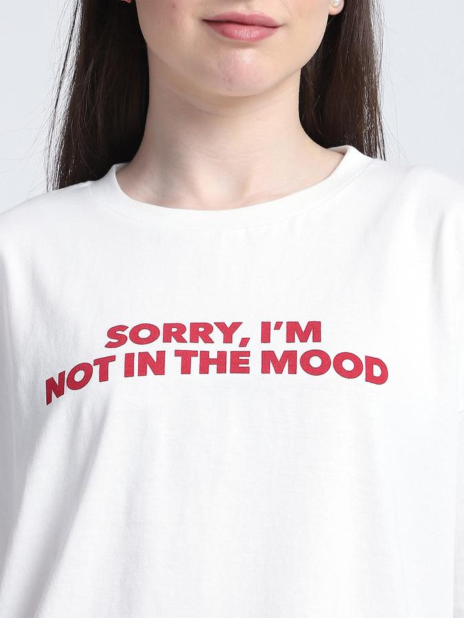 Women Cotton Graphic Relaxed Fit T-Shirt Co-Ord Set