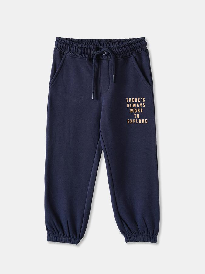 Boys Cotton Graphic Hoodie And Drawstring Joggers Set