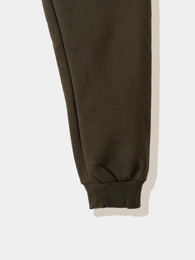 Boys Cotton Tapered Fit Drawstring Waist Cuffed Hem Joggers