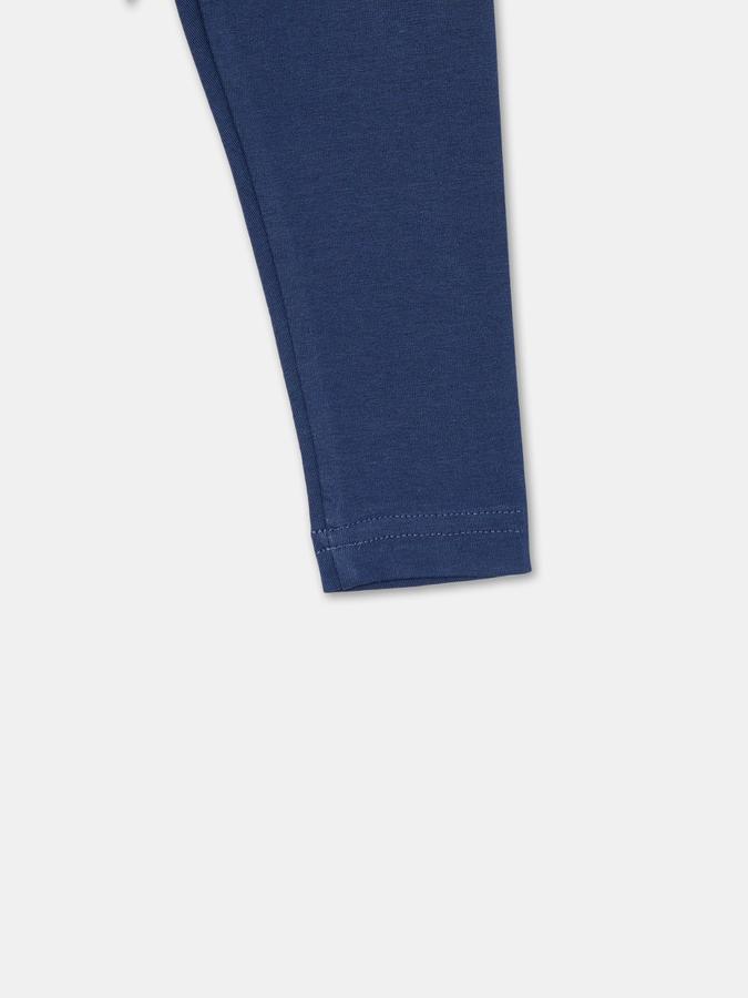 Girls Cotton Blend Skinny Fit Elastic Waist Solid Leggings