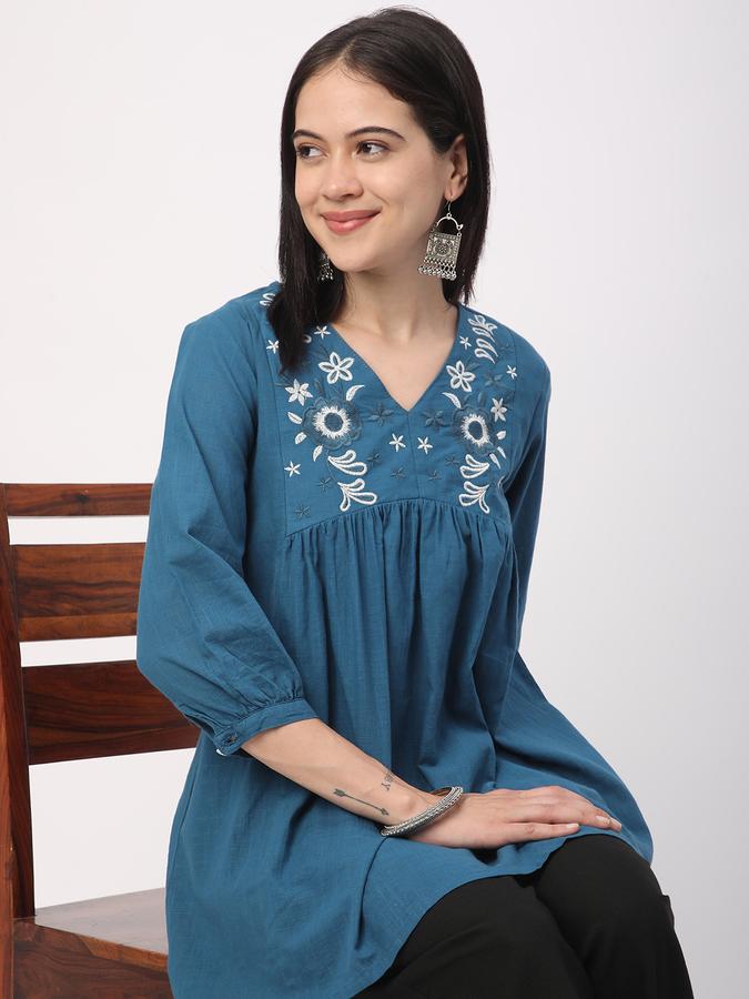 Casual Embroidered Women Top