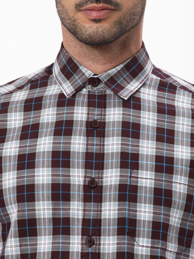 R&B Men's Checks Full Sleeve Shirt image number 3