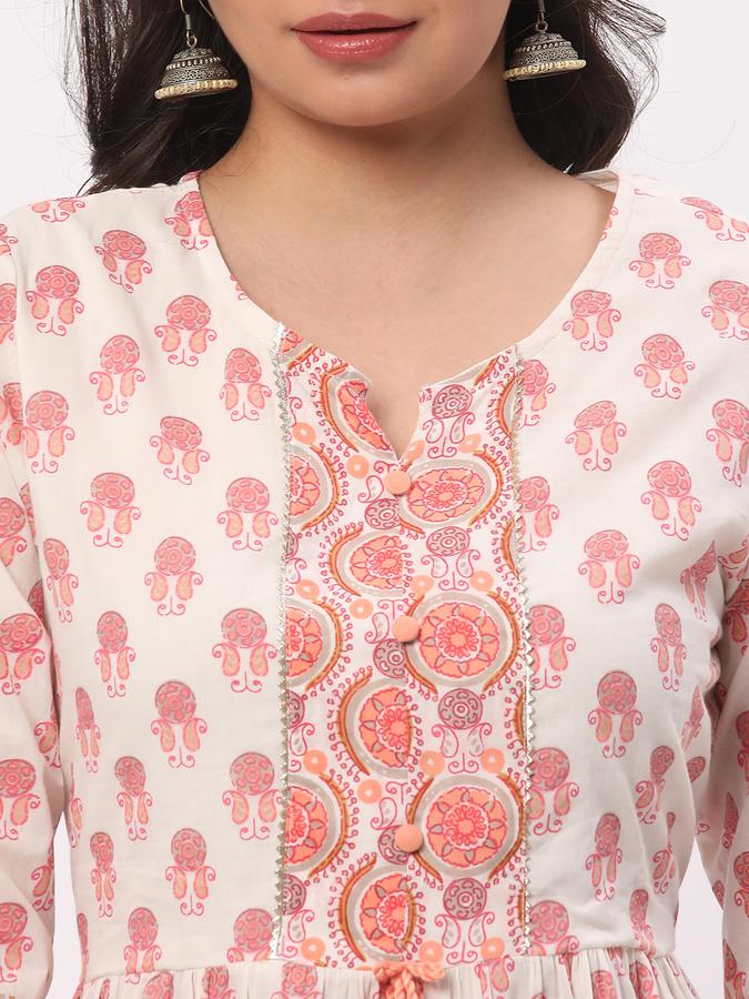 Women Paisley Printed Flared Kurta data-index=