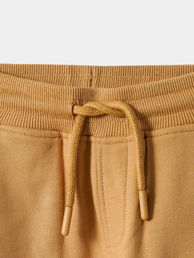 Boys Cotton Regular Fit Drawstring Waist Cuffed Hem Joggers