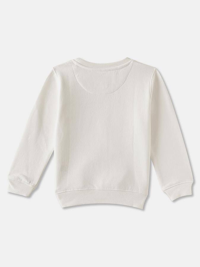 R&B Boys' Ivory Printed Sweatshirt
