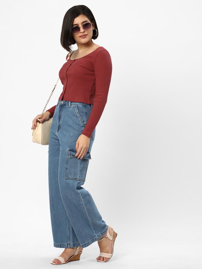 Women Ribbed Slim Fit Shirt image number 1