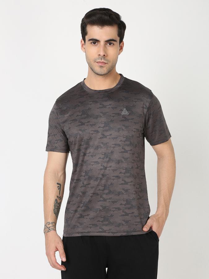 Men Geometric Print Regular Fit Crew-Neck T-Shirt image number 0