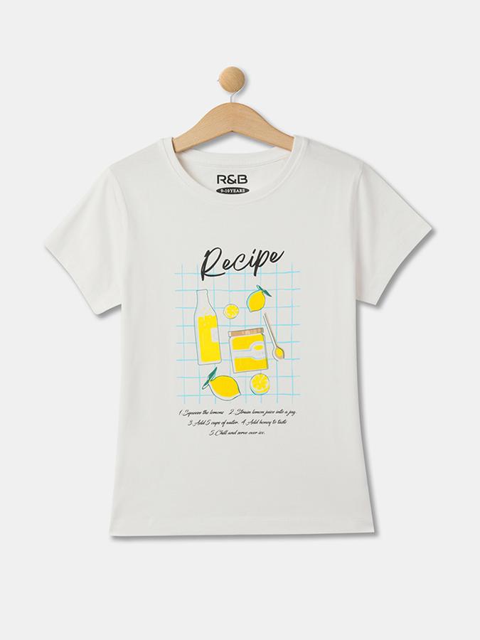 Girls Graphic Print Regular Print Round-Neck T-Shirt image number 0