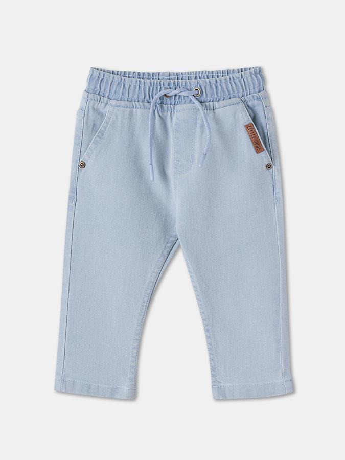 Faded Jogger Jeans with Drawstring Waist