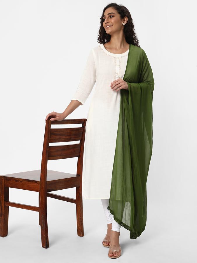 R&B Women Olive Dupattas image number 1