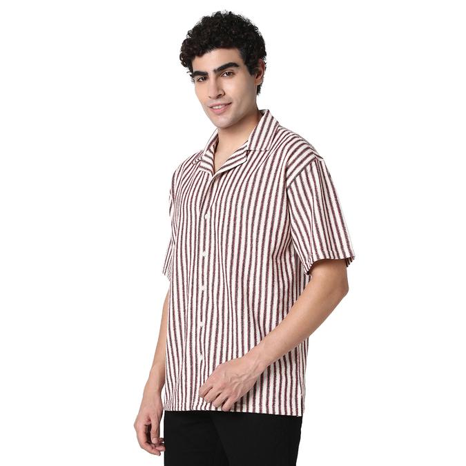 R&B Men's Red Striped Shirt