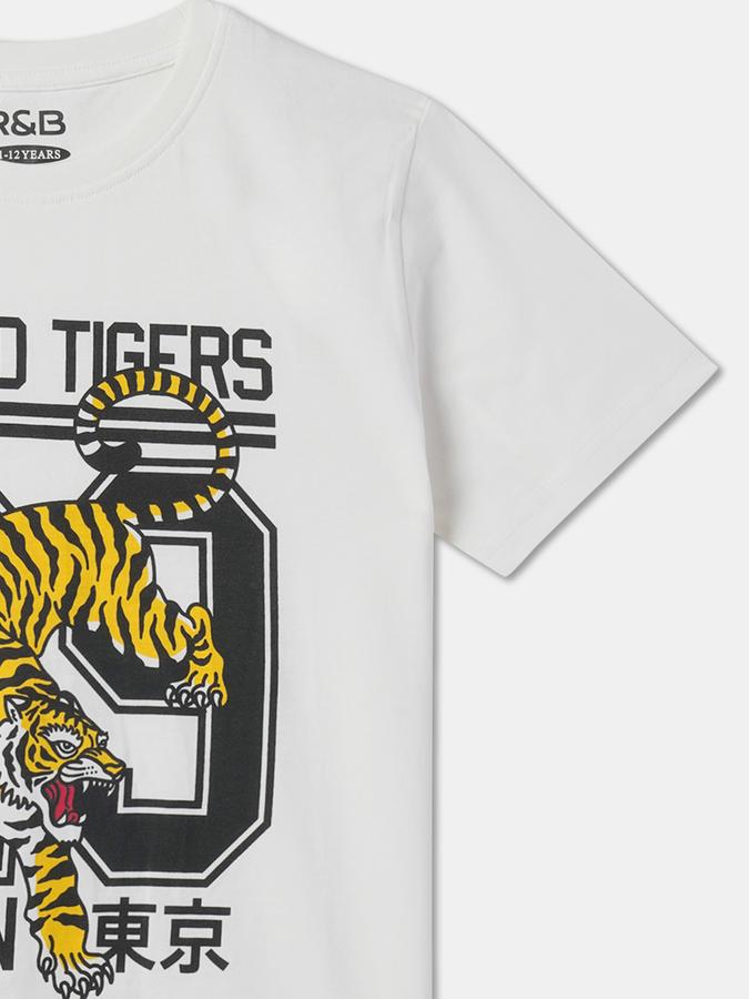 Boys Cotton Regular Fit Crew Neck Graphic T-shirt