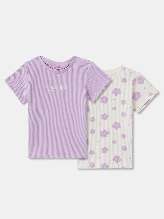 Girls Graphic Print Pure Cotton Regular T Shirt 