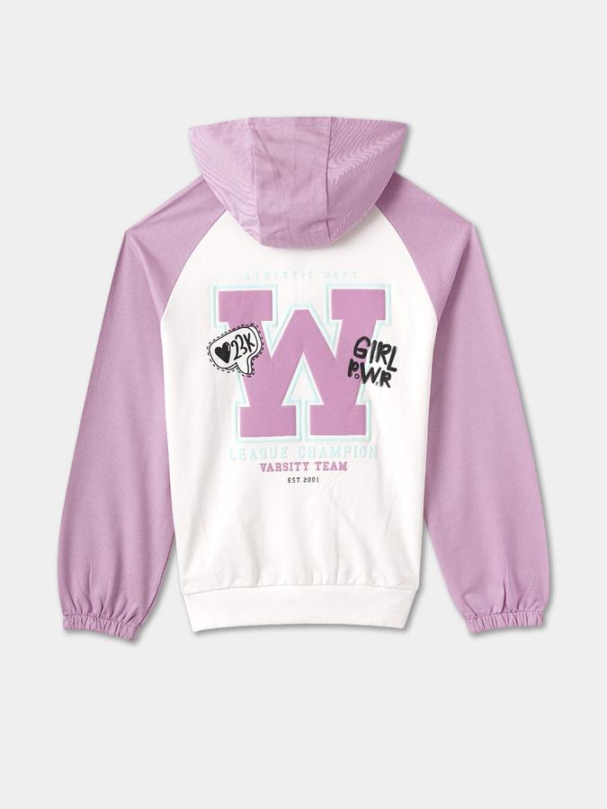 Girls Graphic Regular Fit Hooded SweaT-Shirt