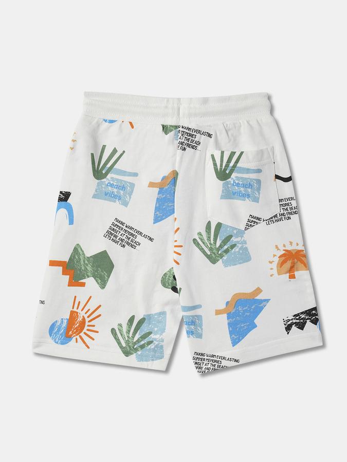 Boys Tropical Print Regular Fit Shorts image number 1