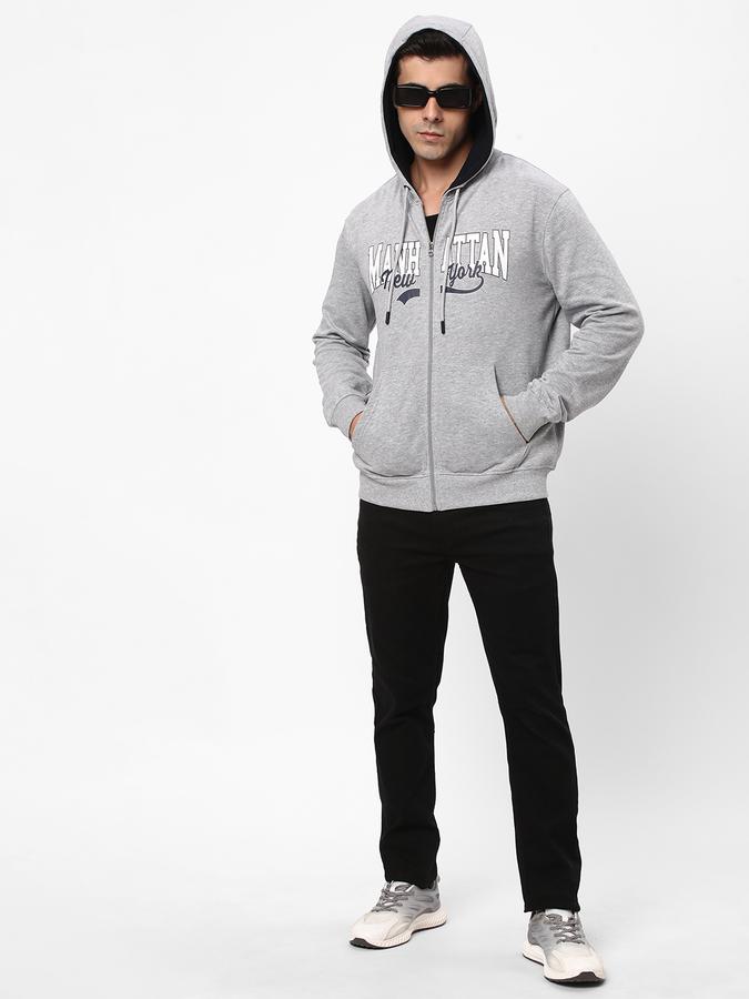 Men Cotton Regular Fit Hooded Jacket