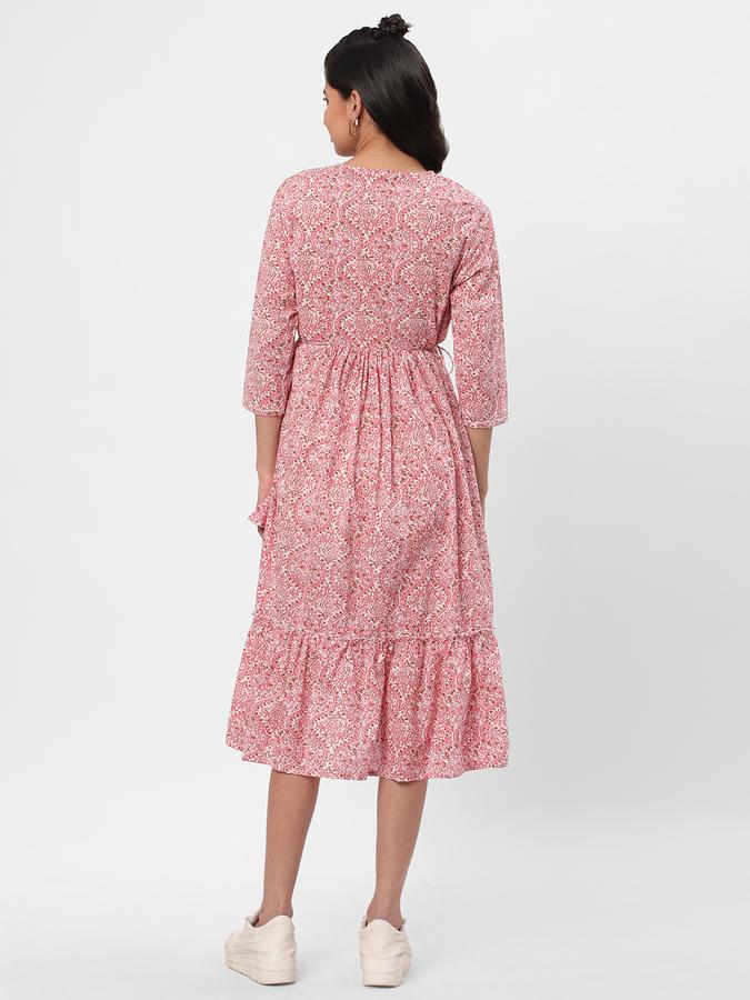 Women Floral Print Flared Kurta image number 2