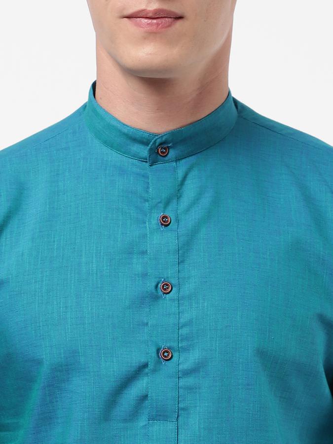 R&B Men Blue Kurtas image number 3