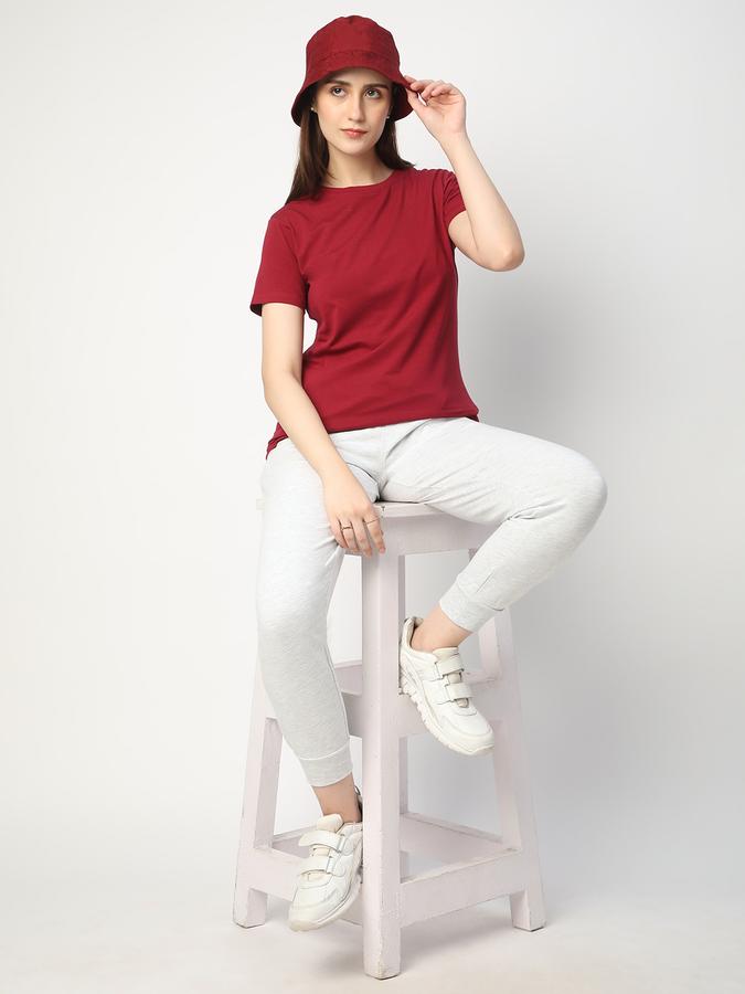 Solid Women Round Neck T-Shirt data-index=