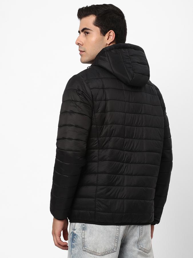 Men Regular Fit Hooded Bomber Jacket image number 2