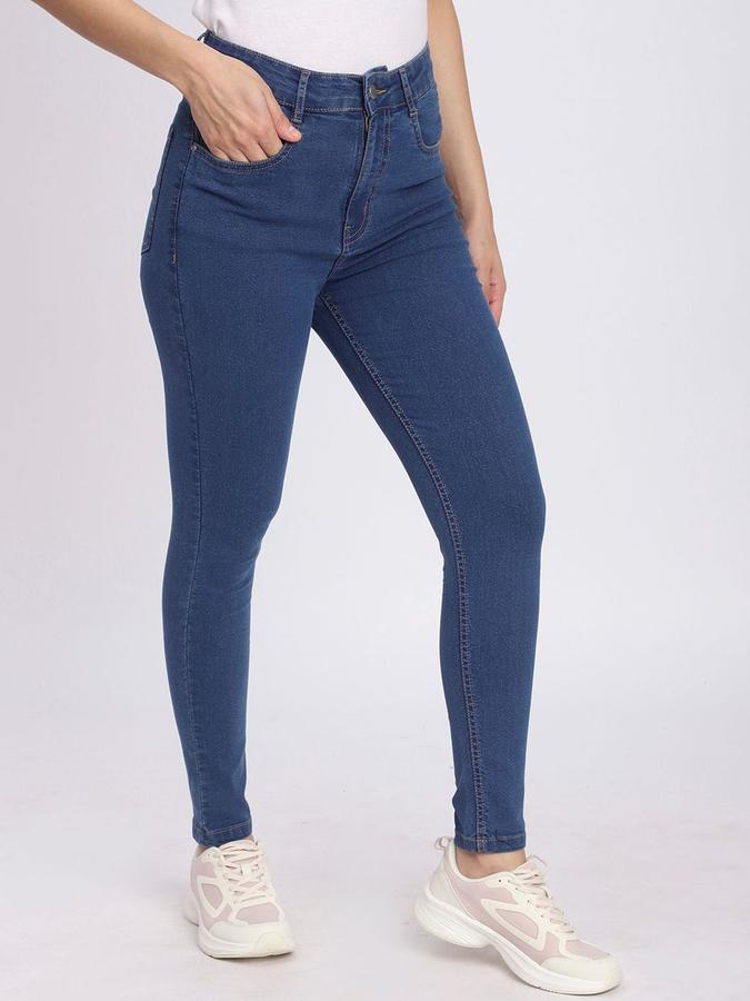 R&B Women Blue Skinny Fit Mid-Rise Jeans