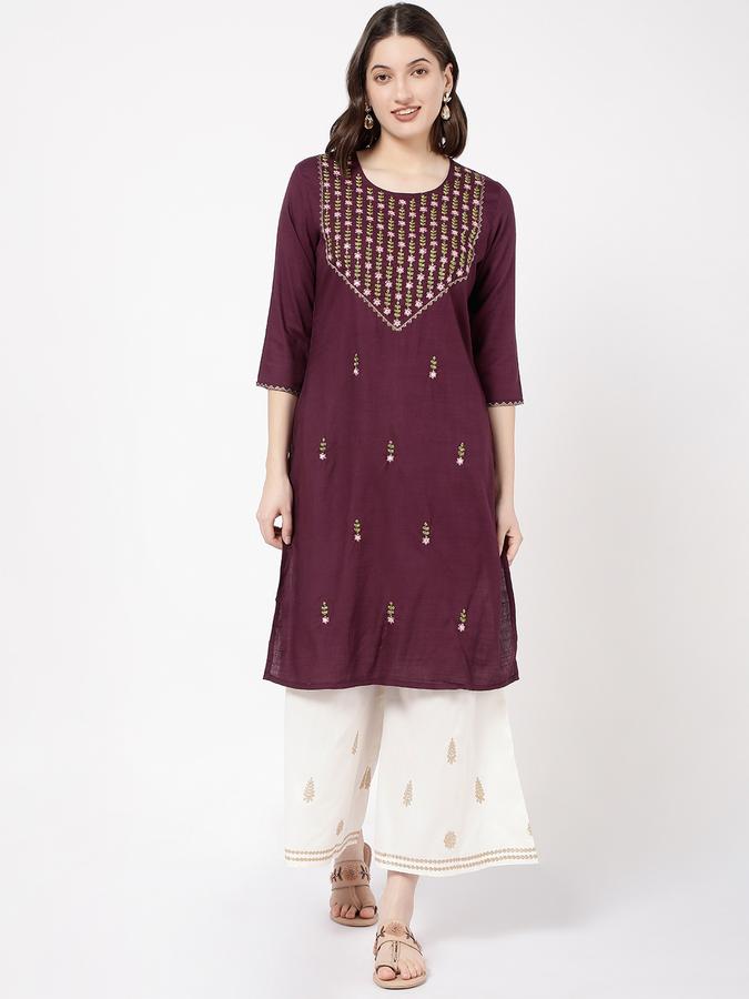 Women Printed Straight Kurta image number 0