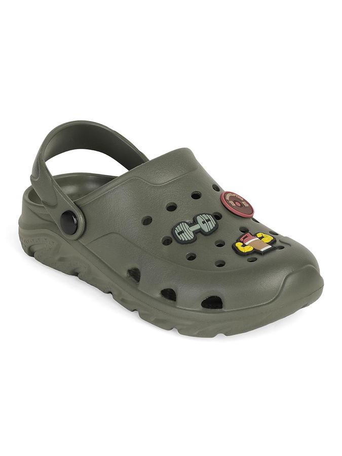 R&B Green EVA Embellished Boys Clogs