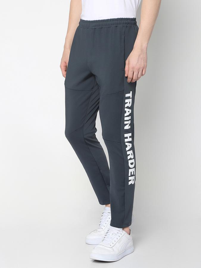 Men Typographic Print Straight Track Pants image number 1