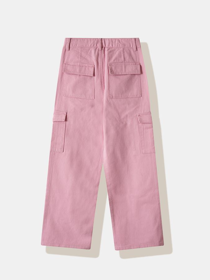 Girls Cotton Regular Fit Button Waist Pockets Pants