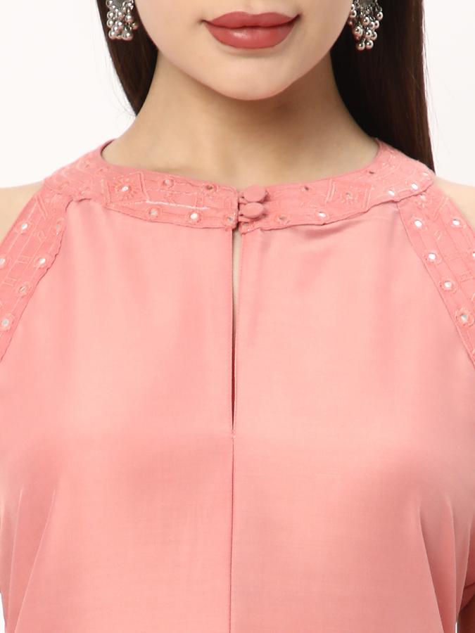 Women Polyester Embroidered A-Line Ethnic Dress