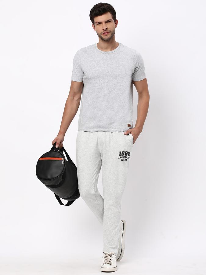 Men Typographic Print Joggers with Drawstring Waist image number 1