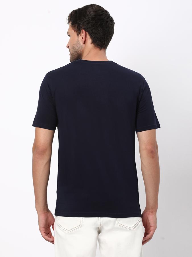 Men Cotton Regular Fit Crew Neck Solid Shirt