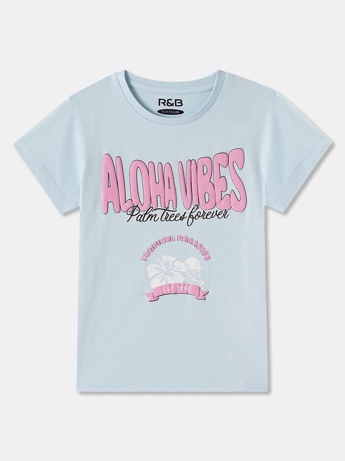 Girls Regular Fit Short Sleeve Crew Neck T-Shirt