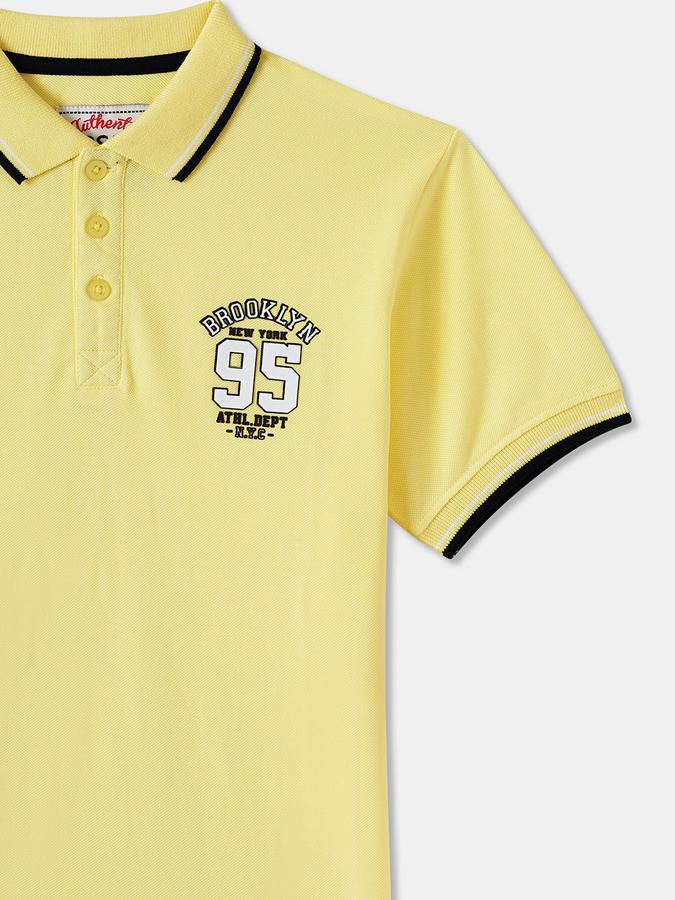 Boys Regular Fit Short Sleeve Polo Collar T-Shirt