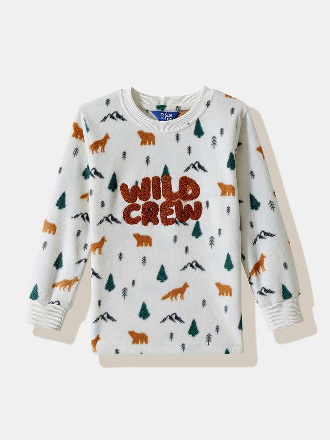 Boys Fleece Relaxed Fit Crew Neck Graphic Sleepwear Set
