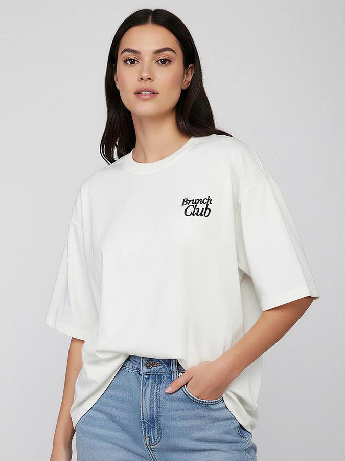 R&B Beige Solid Women Regular fit Top 