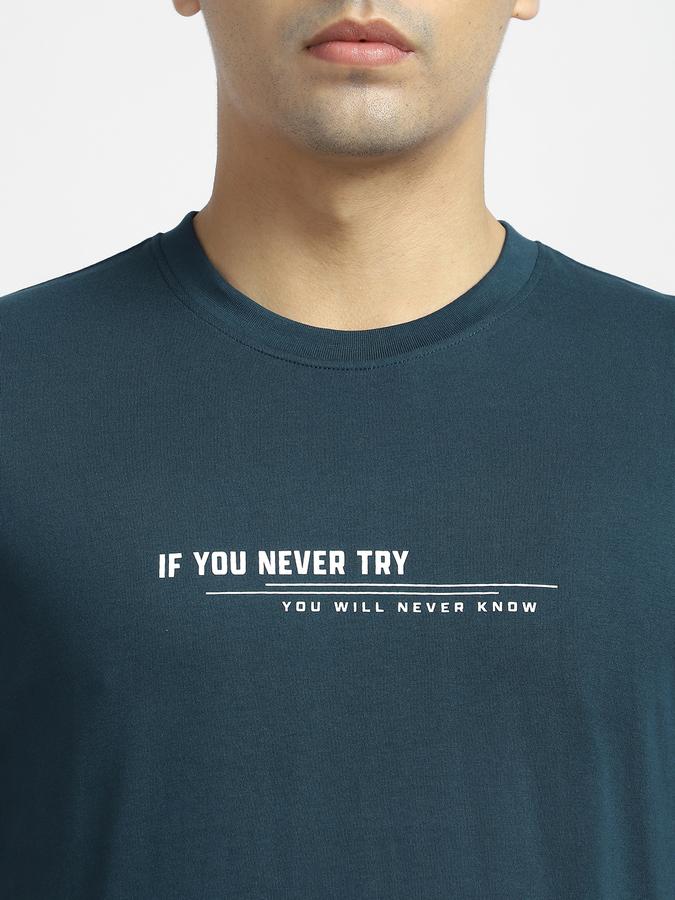 R&B Men's Indigo Printed T-Shirt
