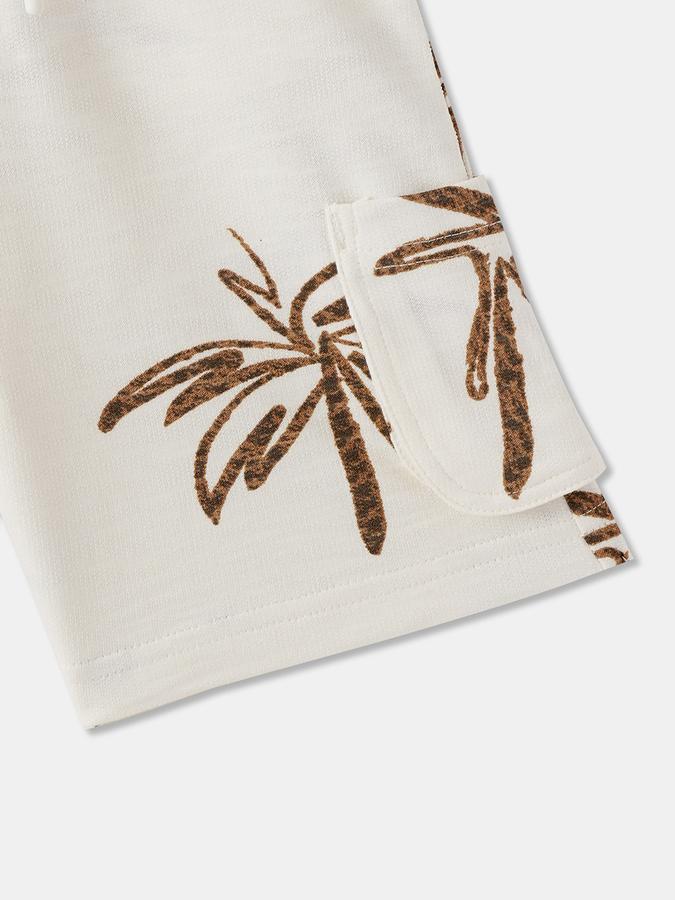 R&B Boys' Beige Printed Shorts