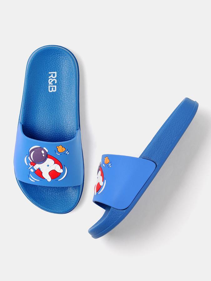 Boys Space Printed Slides Flip-Flops image number 0