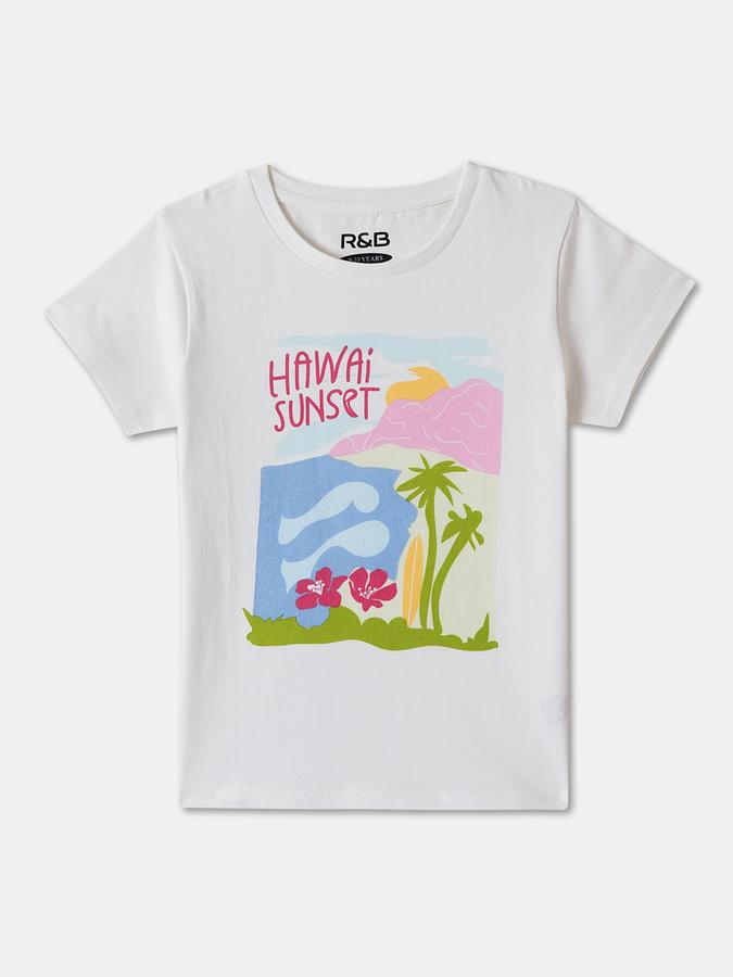 Printed T-Shirt with Crew Neck and Short Sleeves