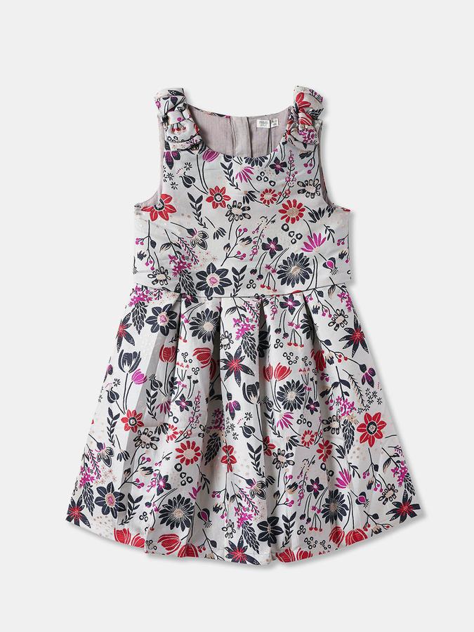 R&B Girls' Red Printed Dress