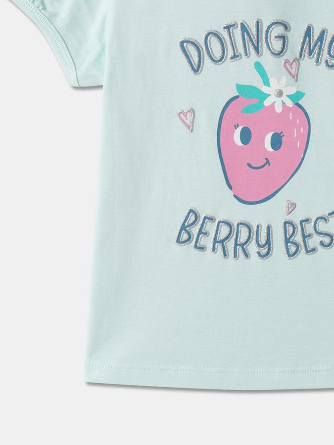 Girls Typographic Print Regular Fit T-Shirt image number 3