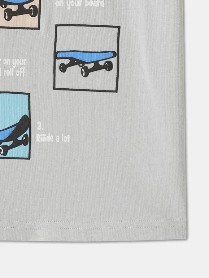 Boys Cotton Regular Fit Crew Neck Graphic T-shirt
